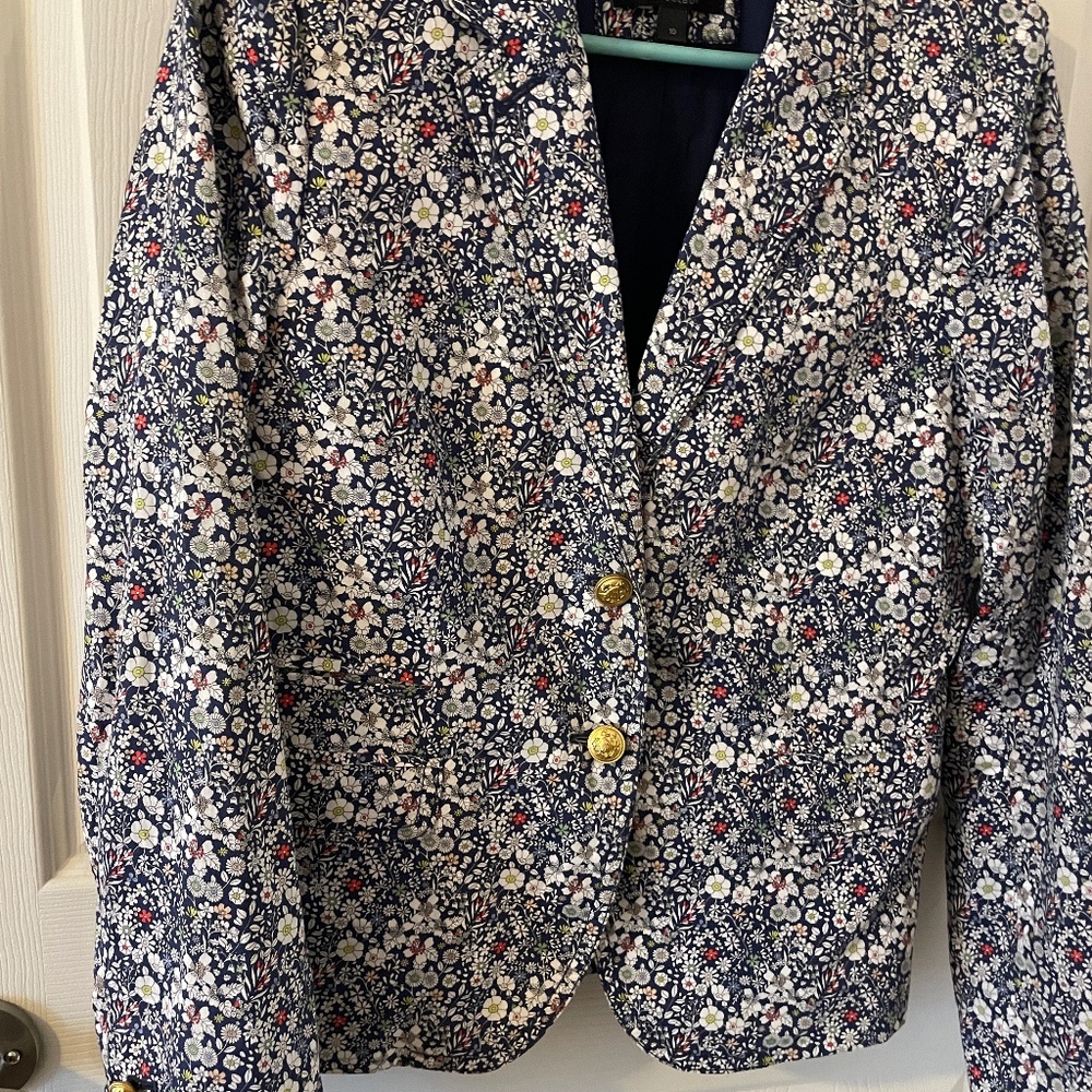 J. Crew Liberty Print Schoolboy Blazer size 10